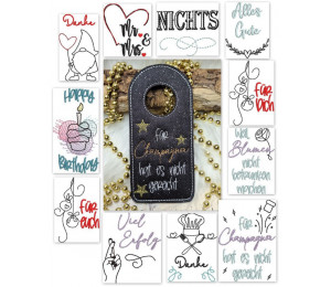 ADVENTSKALENDER 3. Dezember - Stickdatei - ITH Flaschenanhänger Vol. 4